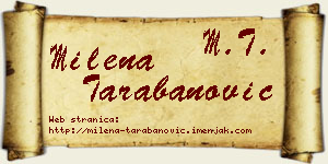 Milena Tarabanović vizit kartica